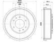 Brzdový buben HELLA 8DT 355 301-821