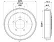 Brzdový buben HELLA 8DT 355 301-921