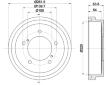 Brzdový buben HELLA 8DT 355 302-471