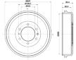 Brzdový buben HELLA 8DT 355 302-661