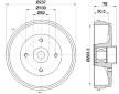 Brzdový buben HELLA 8DT 355 302-761