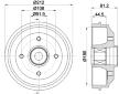 Brzdový buben HELLA 8DT 355 302-821
