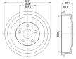 Brzdový buben HELLA 8DT 355 303-101