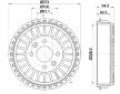 Brzdový buben HELLA 8DT 355 303-201