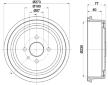Brzdový buben HELLA 8DT 355 303-451