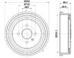 Brzdový buben HELLA 8DT 355 303-471