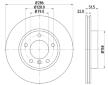 Brzdový kotouč HELLA 8DD 355 102-581