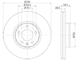 Brzdový kotouč HELLA 8DD 355 127-091