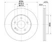 Brzdový kotouč HELLA 8DD 355 127-121