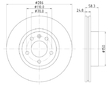 Brzdový kotouč HELLA 8DD 355 103-721