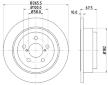 Brzdový kotouč HELLA 8DD 355 105-331