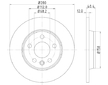 Brzdový kotouč HELLA 8DD 355 105-611