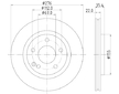 Brzdový kotouč HELLA 8DD 355 127-491