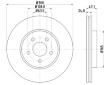 Brzdový kotouč HELLA 8DD 355 127-691