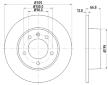 Brzdový kotouč HELLA 8DD 355 108-291