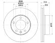 Brzdový kotouč HELLA 8DD 355 127-791