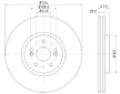 Brzdový kotouč HELLA 8DD 355 127-891