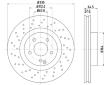 Brzdový kotouč HELLA 8DD 355 127-951