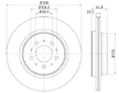 Brzdový kotouč HELLA 8DD 355 110-611