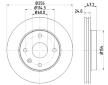 Brzdový kotouč HELLA 8DD 355 111-351