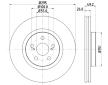 Brzdový kotouč HELLA 8DD 355 111-651