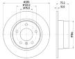 Brzdový kotouč HELLA 8DD 355 112-641