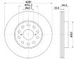 Brzdový kotouč HELLA 8DD 355 113-071