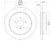 Brzdový kotouč HELLA 8DD 355 113-211