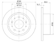 Brzdový kotouč HELLA 8DD 355 113-731