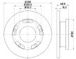 Brzdový kotouč HELLA 8DD 355 113-811