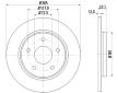 Brzdový kotouč HELLA 8DD 355 129-001