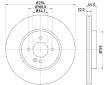 Brzdový kotouč HELLA 8DD 355 129-021
