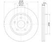 Brzdový kotouč HELLA 8DD 355 129-051