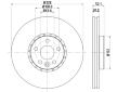 Brzdový kotouč HELLA 8DD 355 129-141