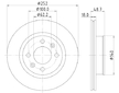 Brzdový kotouč HELLA 8DD 355 116-201