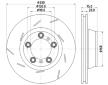 Brzdový kotouč HELLA 8DD 355 133-671