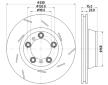 Brzdový kotouč HELLA 8DD 355 133-601