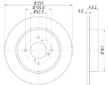 Brzdový kotouč HELLA 8DD 355 117-301