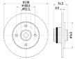 Brzdový kotouč HELLA 8DD 355 125-161