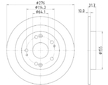 Brzdový kotouč HELLA 8DD 355 118-351