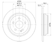 Brzdový kotouč HELLA 8DD 355 122-441