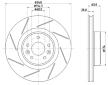 Brzdový kotouč HELLA 8DD 355 125-211