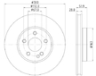 Brzdový kotouč HELLA 8DD 355 126-511