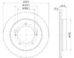 Brzdový kotouč HELLA 8DD 355 132-911