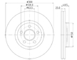 Brzdový kotouč HELLA 8DD 355 133-531