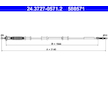 Tažné lanko, parkovací brzda ATE 24.3727-0571.2