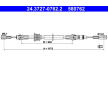 Tažné lanko, parkovací brzda ATE 24.3727-0762.2