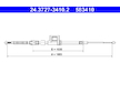 Tažné lanko, parkovací brzda ATE 24.3727-3410.2