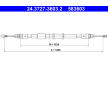 Tažné lanko, parkovací brzda ATE 24.3727-3603.2