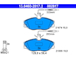 Sada brzdových destiček, kotoučová brzda ATE 13.0460-2817.2